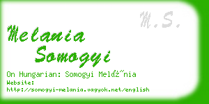 melania somogyi business card